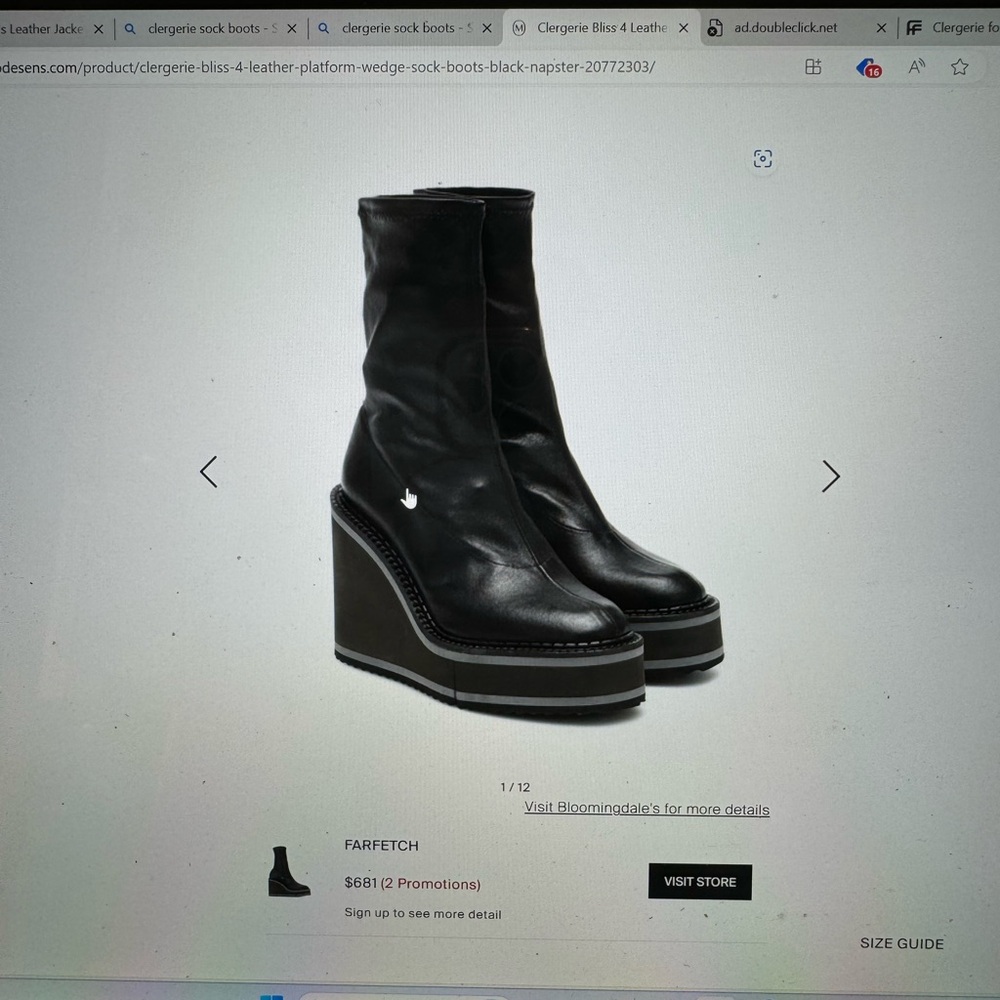 Clergerie Bliss 4 leather platform boots never worn